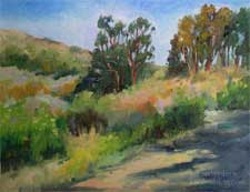Pacific Palisades plein air original oil painting