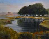 Morro Bay High Tide Cuesta Inlet Morro Bay oil painting by karen winters