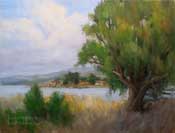 By the Bay Sweet Springs Morro Bay Oil Painting by karen Winters